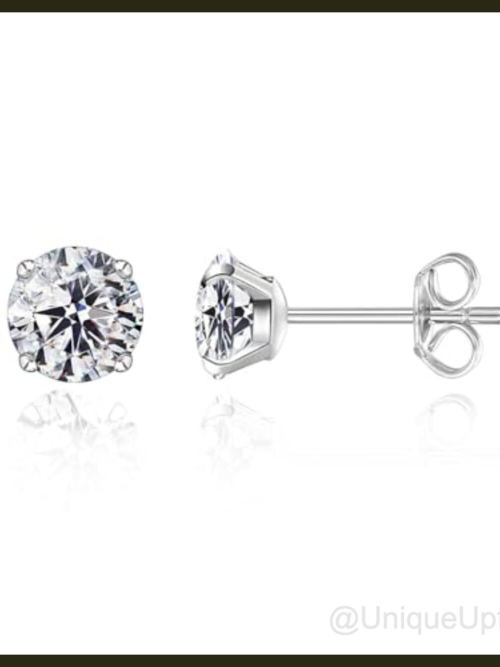 Hypoallergenic Titanium Stud Earrings with Cubic Zirconia